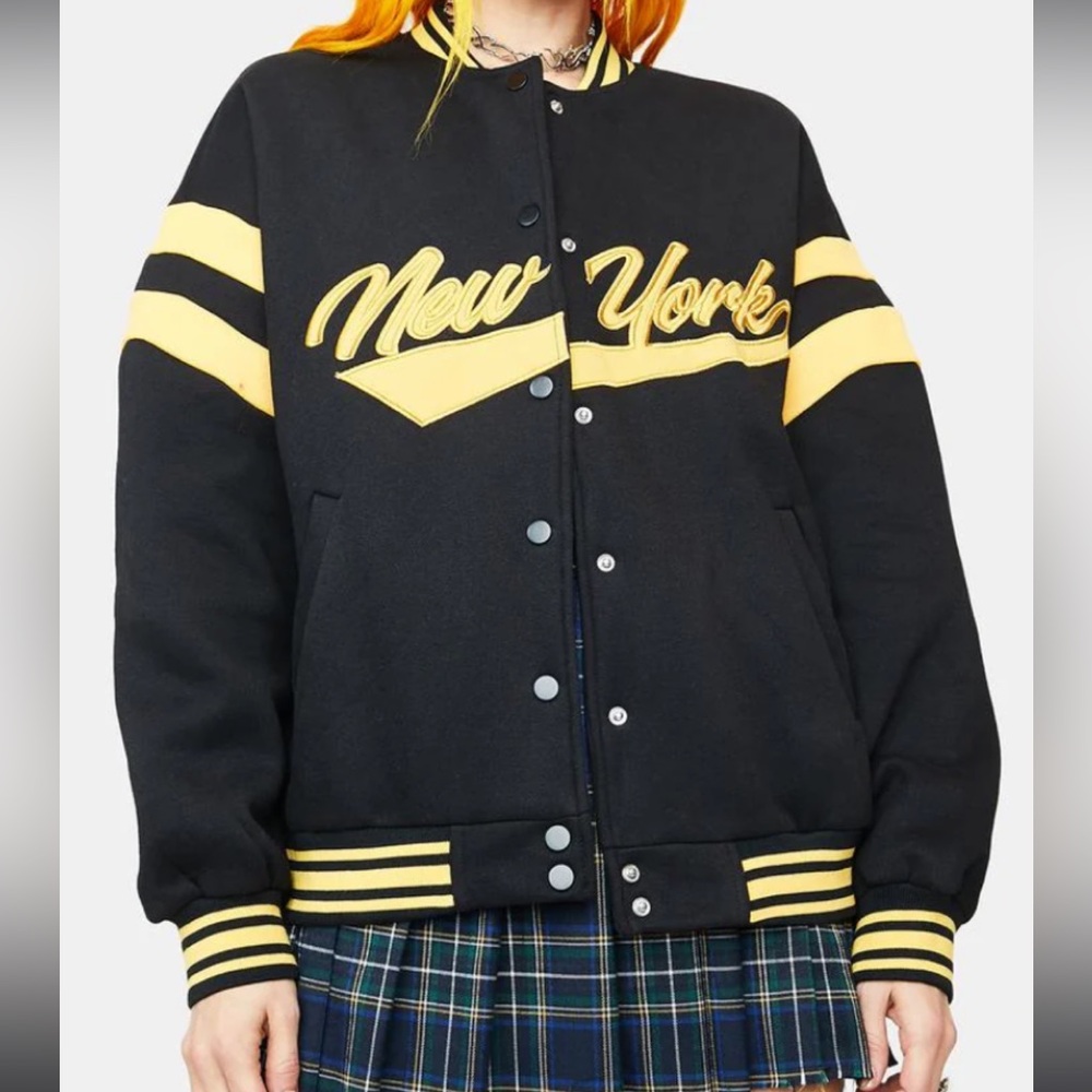 Black and Yellow Varsity Jacket